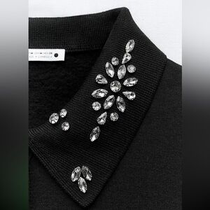 ZARA JEWEL POLO SWEATSHIRT